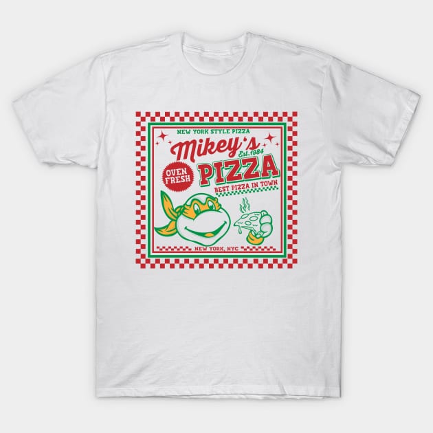 Mikey's pizza T-Shirt by carloj1956